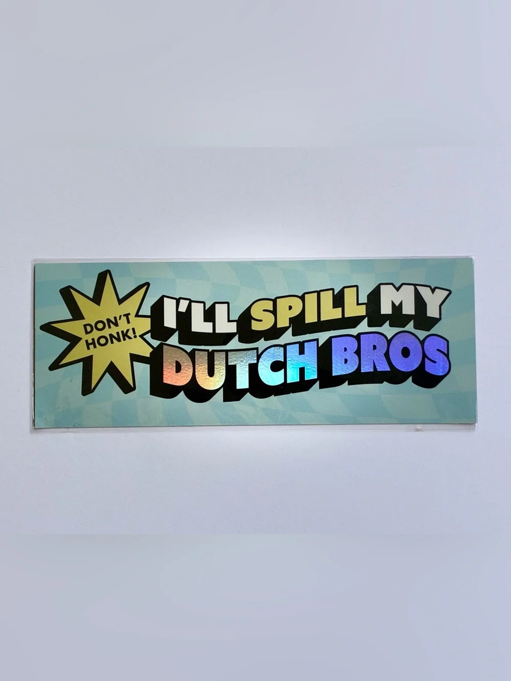 Dutch Bros Magnetic Bumper Sticker Holographic 